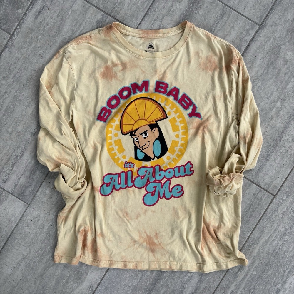 Disney The Emperor's New Groove Kuzco Tie-Dye Long-Sleeve Shirt Size XL